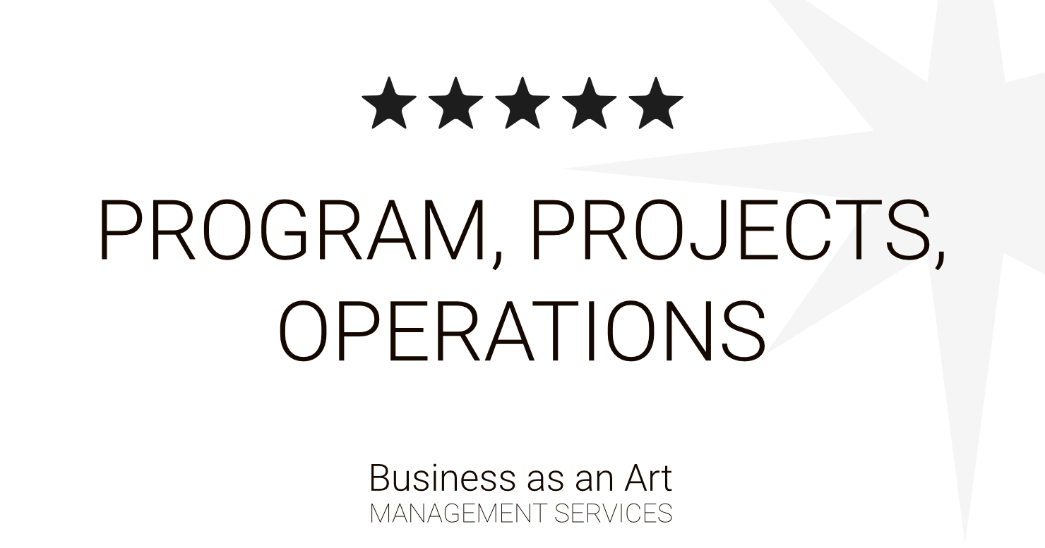 program project operations by business as an art product portfolio