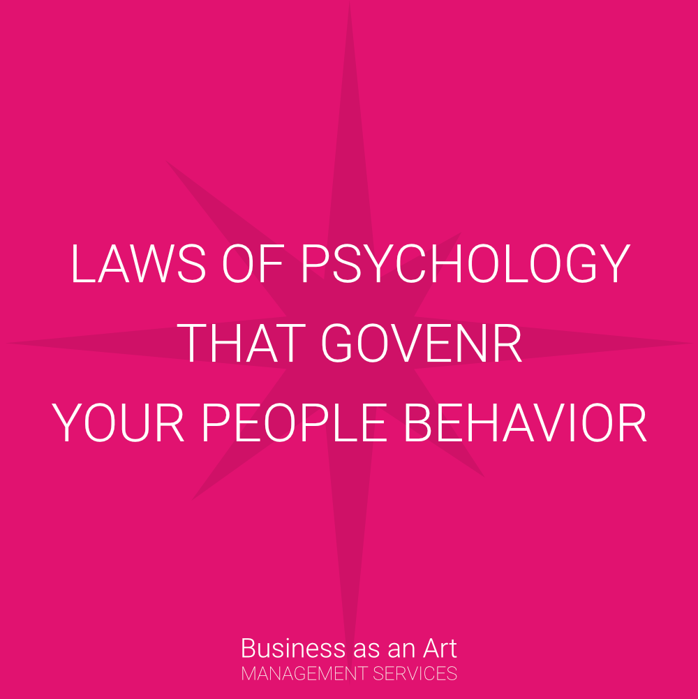laws of psychology that governs your people behavior